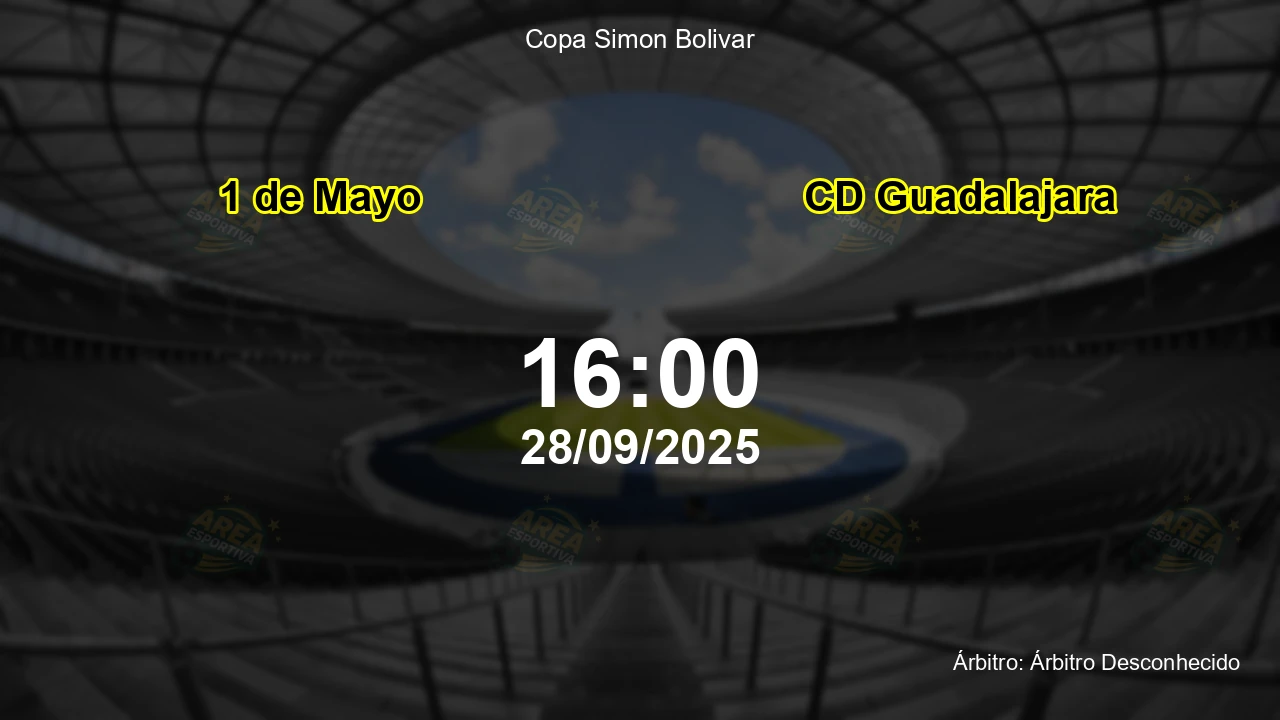 Palpite e análise do jogo 1 de Mayo vs CD Guadalajara pela Copa Simon Bolivar