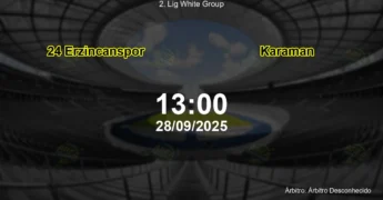 Palpite e análise do jogo 24 Erzincanspor vs Karaman pela 2. Lig White Group