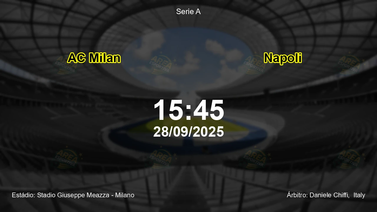 Palpite e análise do jogo AC Milan vs Napoli pela Serie A