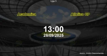 Palpite e análise do jogo Academica vs Atletico CP pela Liga 3