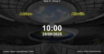 Palpite e análise do jogo Adriese vs Altavilla pela Serie D - Group C