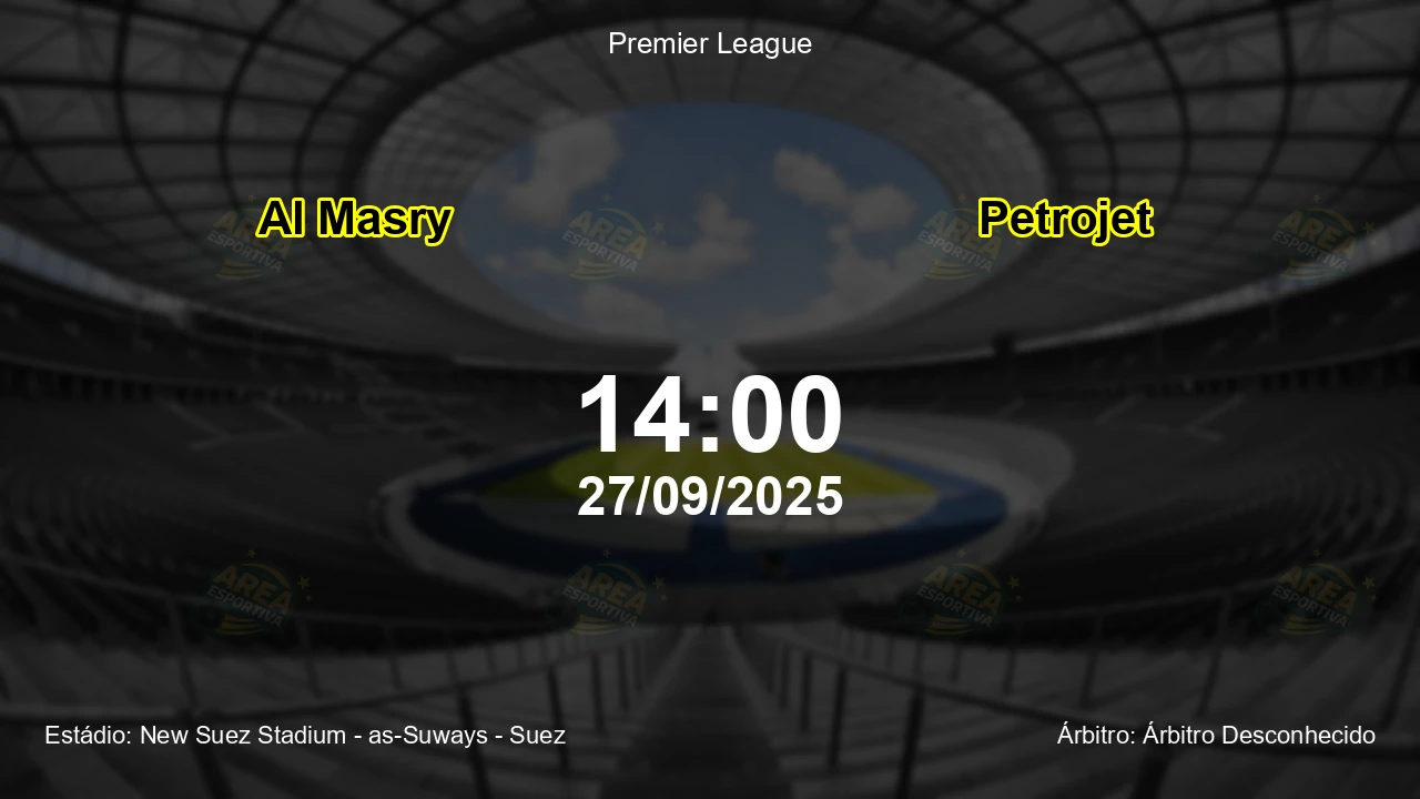 Palpite e análise do jogo Al Masry vs Petrojet pela Premier League