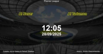 Palpite e análise do jogo Al Naser vs Al Tadamon pela Premier League