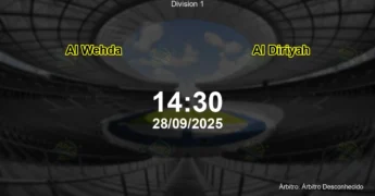 Palpite e análise do jogo Al Wehda vs Al Diriyah pela Division 1