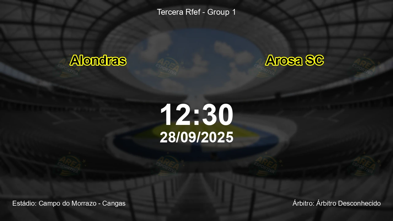 Palpite e análise do jogo Alondras vs Arosa SC pela Tercera Rfef - Group 1