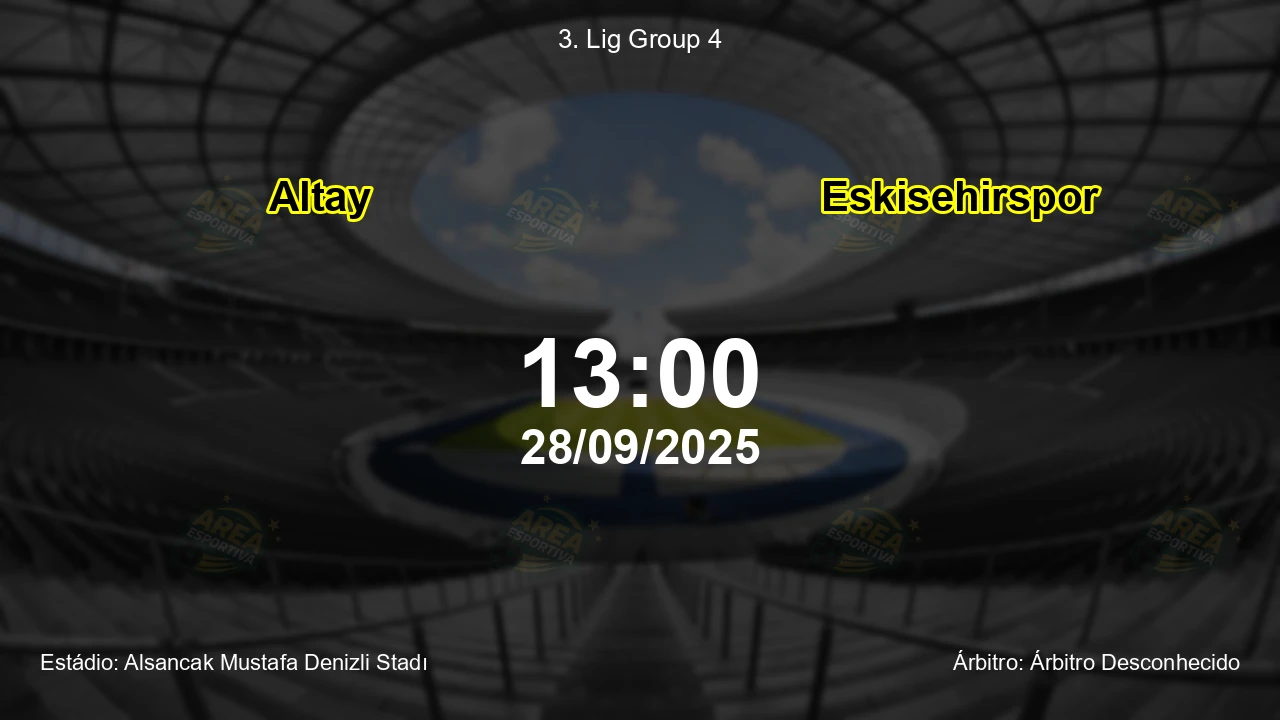 Palpite e análise do jogo Altay vs Eskisehirspor pela 3. Lig Group 4
