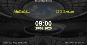 Palpite e análise do jogo Altglienicke vs BFC Dynamo pela Regionalliga Nordost