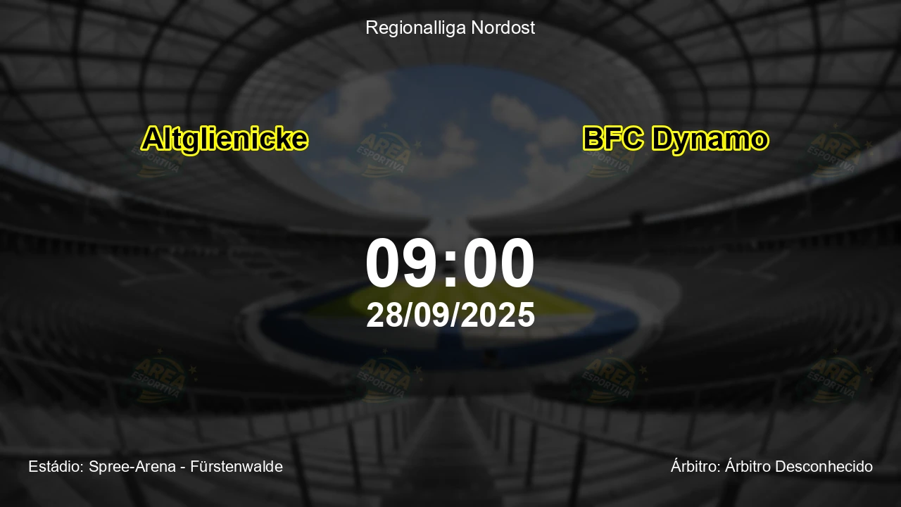 Palpite e análise do jogo Altglienicke vs BFC Dynamo pela Regionalliga Nordost