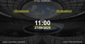 Palpite e análise do jogo Alvechurch vs Chelmsford pela Fa Cup - Qualification