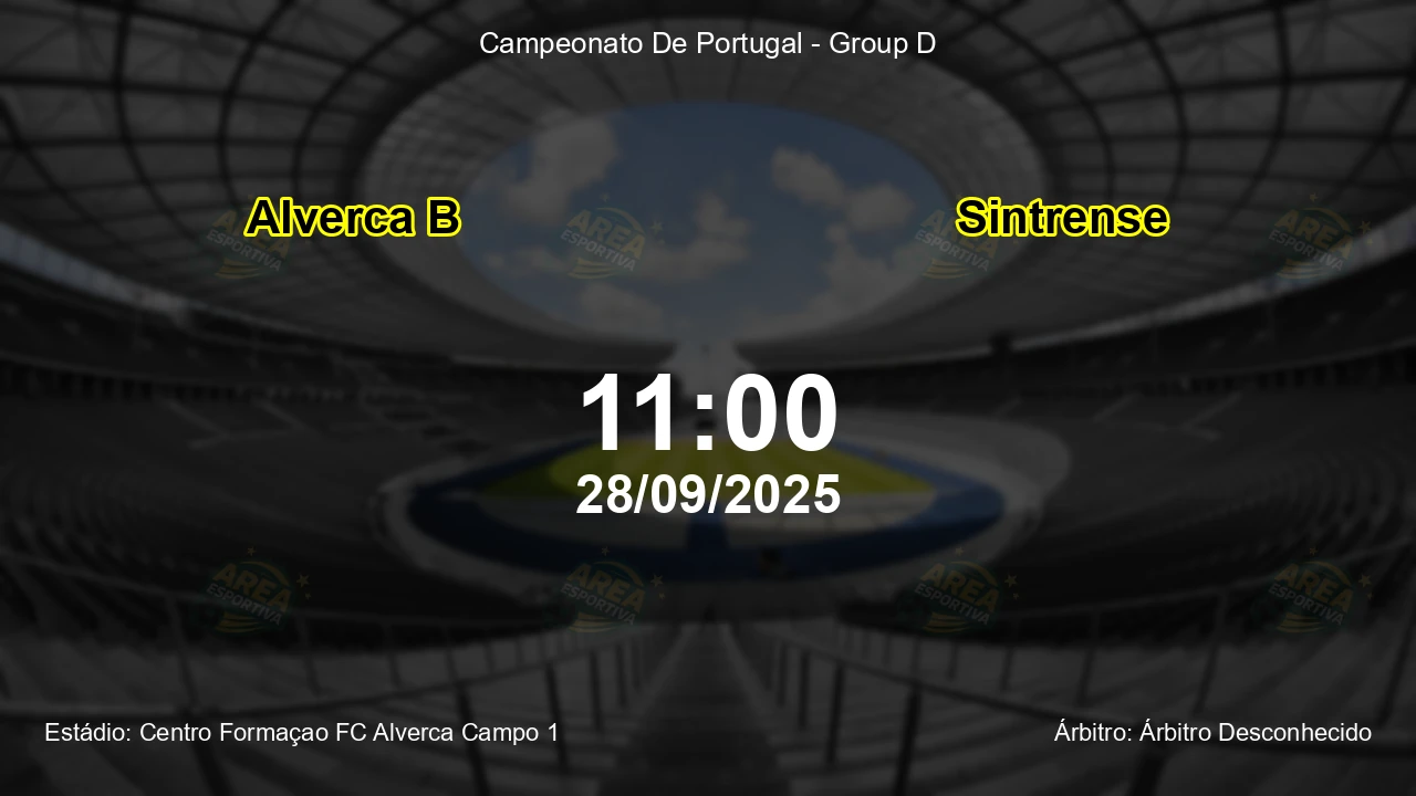 Palpite e análise do jogo Alverca B vs Sintrense pela Campeonato De Portugal - Group D