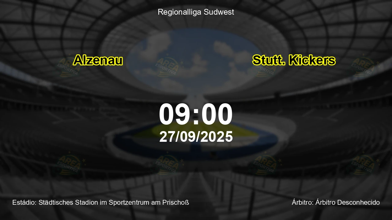 Palpite e análise do jogo Alzenau vs Stutt. Kickers pela Regionalliga Sudwest