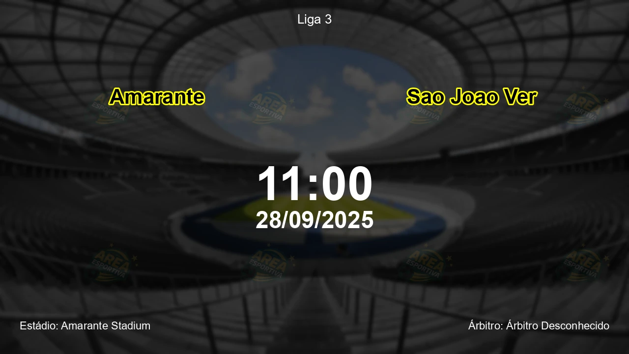 Palpite e análise do jogo Amarante vs Sao Joao Ver pela Liga 3