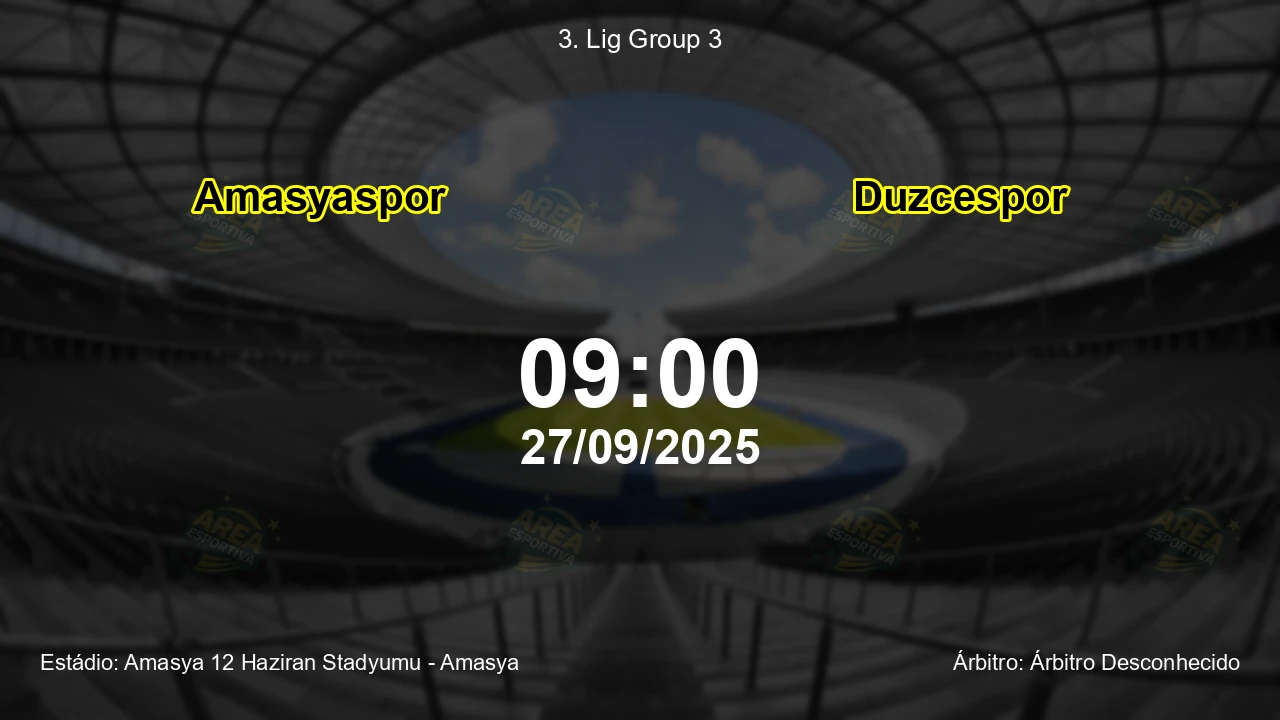 Palpite e análise do jogo Amasyaspor vs Duzcespor pela 3. Lig Group 3