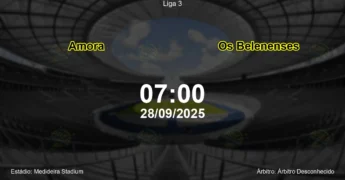 Palpite e análise do jogo Amora vs Os Belenenses pela Liga 3