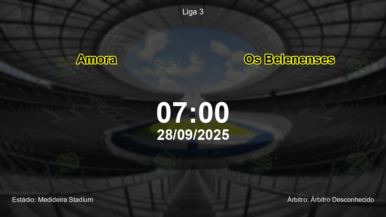Palpite e análise do jogo Amora vs Os Belenenses pela Liga 3