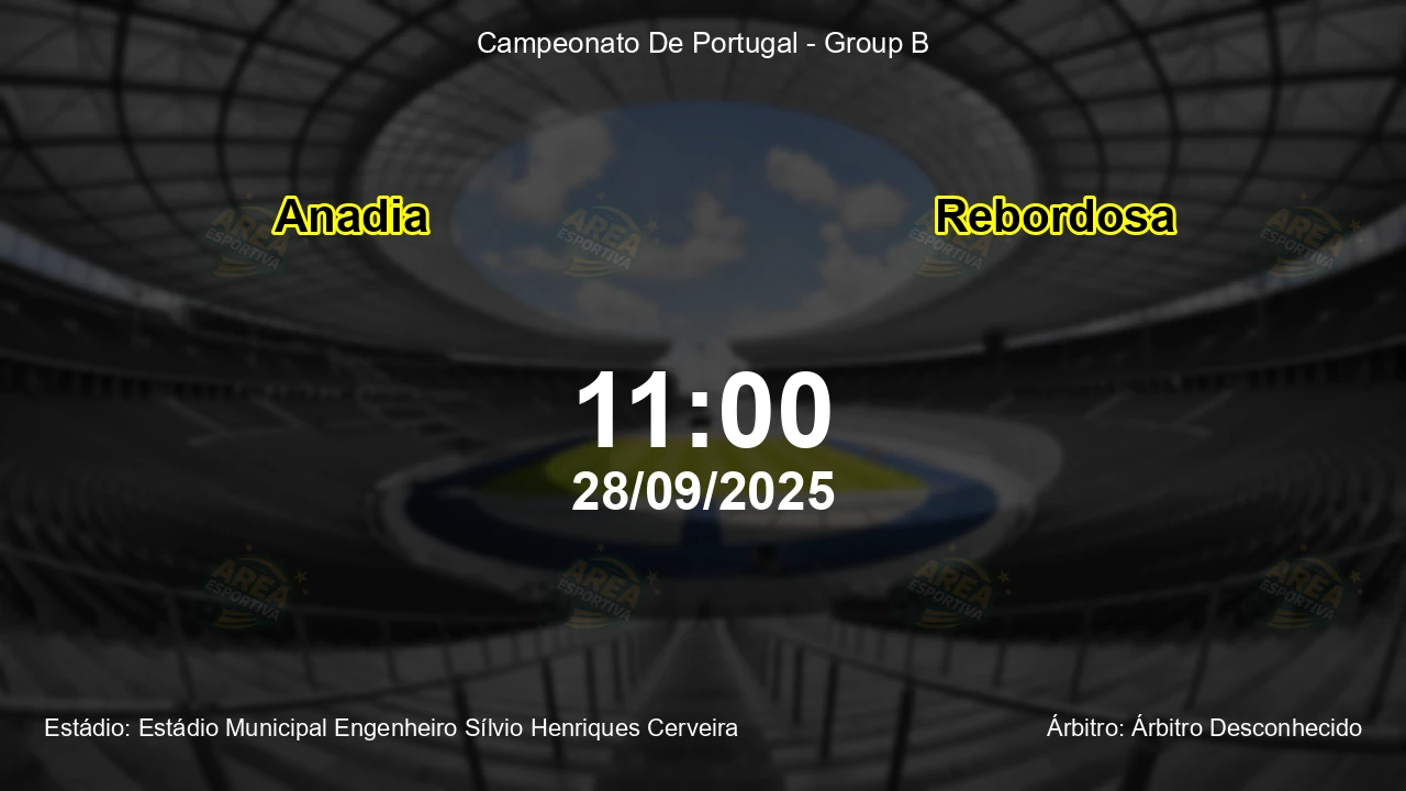 Palpite e análise do jogo Anadia vs Rebordosa pela Campeonato De Portugal - Group B