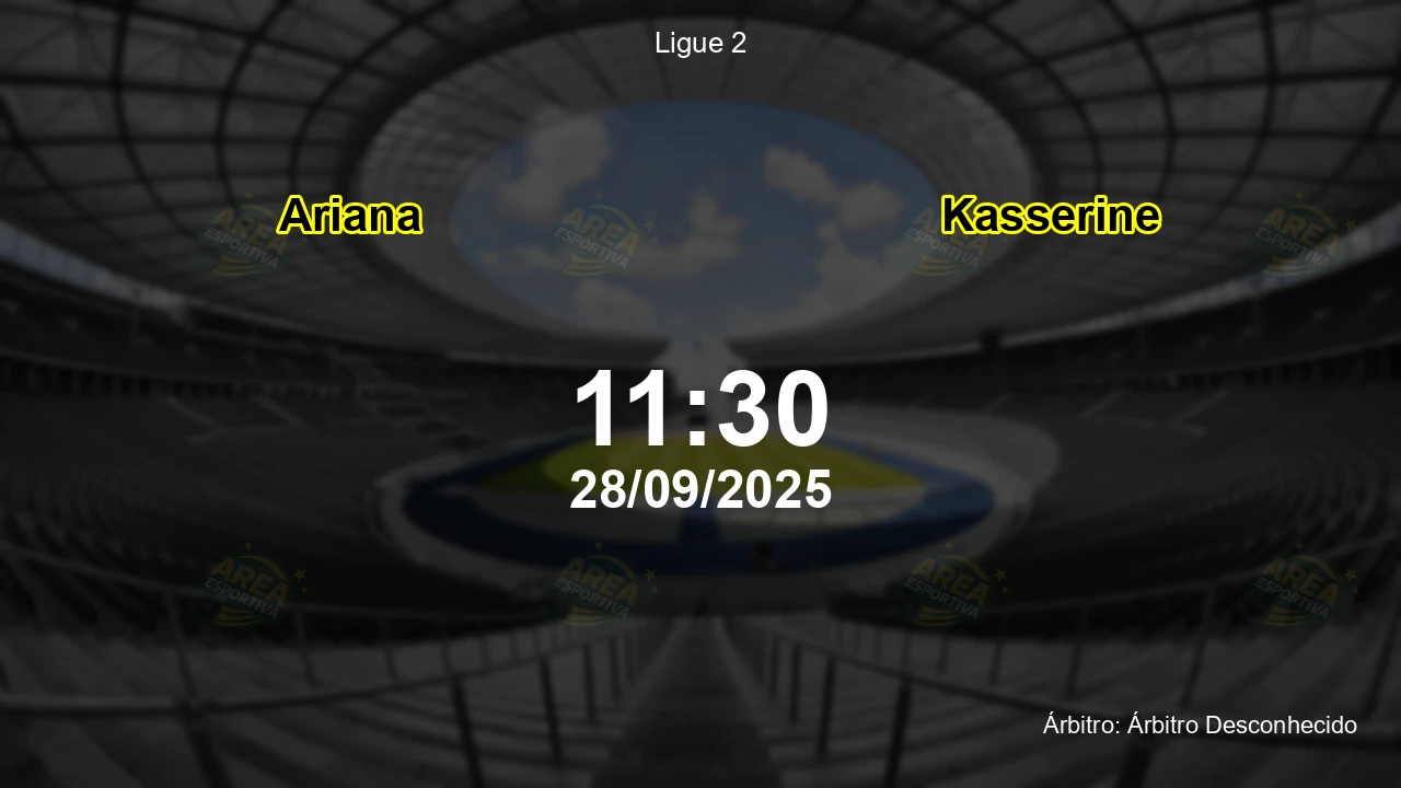Palpite e análise do jogo Ariana vs Kasserine pela Ligue 2