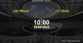 Palpite e análise do jogo Aris Filiaton vs AO Trikala pela Gamma Ethniki - Group 3