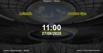 Palpite e análise do jogo Arlanda vs Orebro Syr. pela Division 1 - Norra