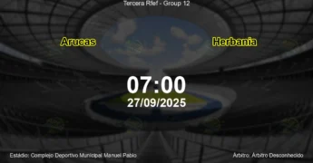 Palpite e análise do jogo Arucas vs Herbania pela Tercera Rfef - Group 12
