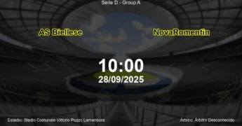 Palpite e análise do jogo AS Biellese vs NovaRomentin pela Serie D - Group A