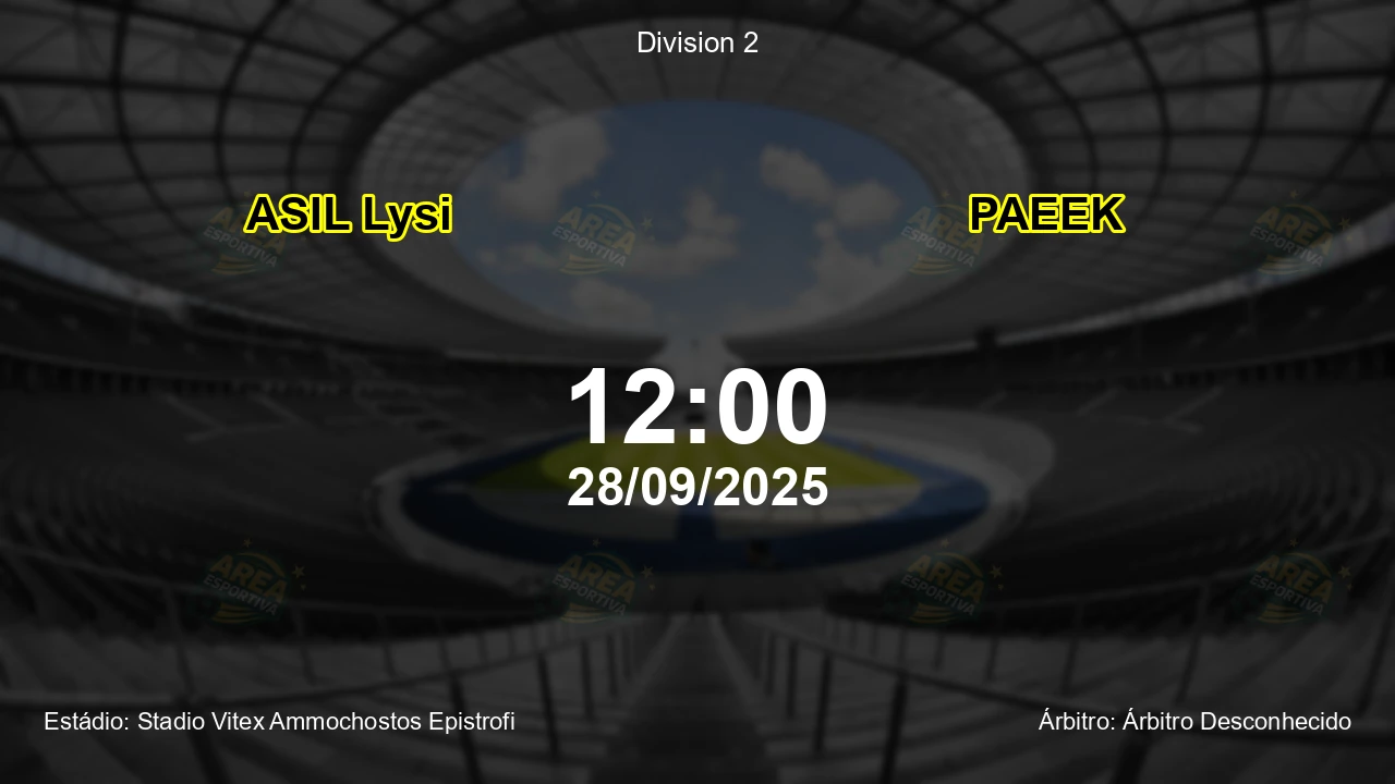 Palpite e análise do jogo ASIL Lysi vs PAEEK pela Division 2