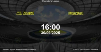 Palpite e análise do jogo Atl. Madrid vs Frankfurt pela Champions League