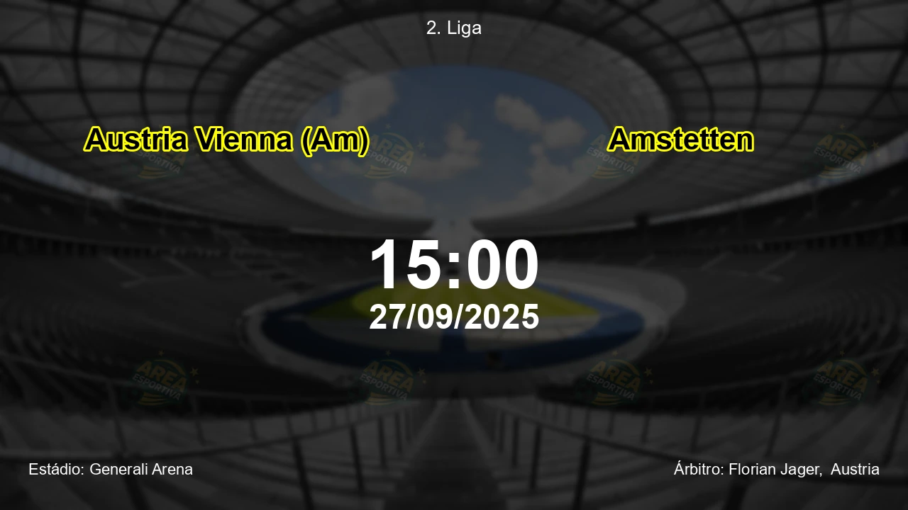 Palpite e análise do jogo Austria Vienna (Am) vs Amstetten pela 2. Liga