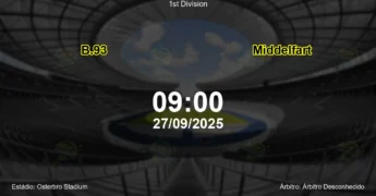 Palpite e análise do jogo B.93 vs Middelfart pela 1st Division