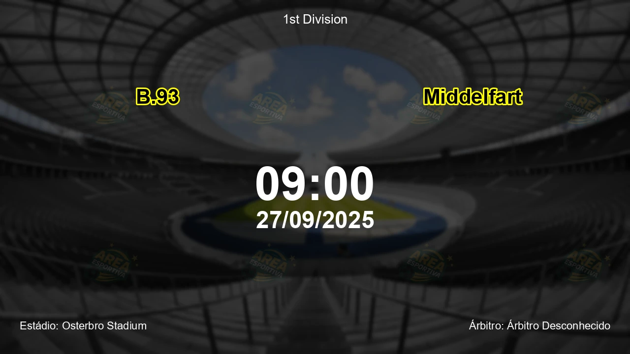 Palpite e análise do jogo B.93 vs Middelfart pela 1st Division