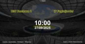 Palpite e análise do jogo B36 Torshavn 2 vs IF Fuglafjordur pela 1. Deild