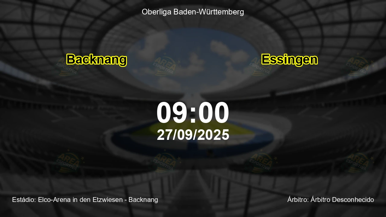Palpite e análise do jogo Backnang vs Essingen pela Oberliga Baden-Württemberg