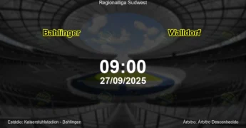 Palpite e análise do jogo Bahlinger vs Walldorf pela Regionalliga Sudwest
