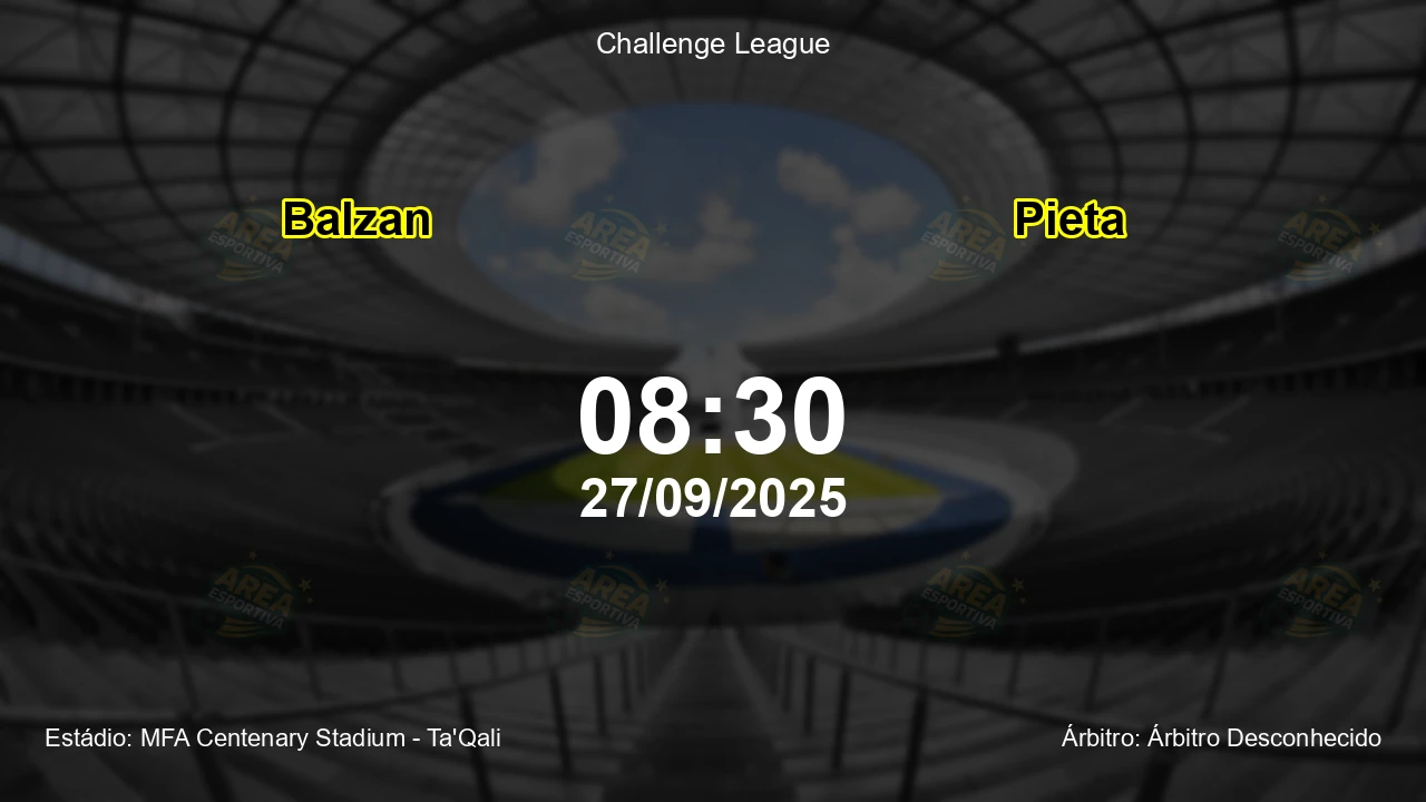 Palpite e análise do jogo Balzan vs Pieta pela Challenge League
