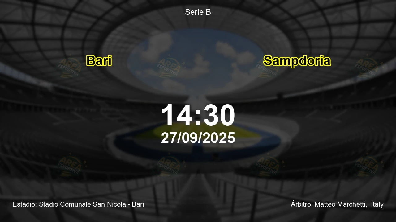 Palpite e análise do jogo Bari vs Sampdoria pela Serie B