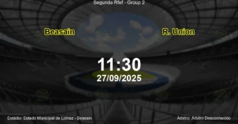 Palpite e análise do jogo Beasain vs R. Union pela Segunda Rfef - Group 2