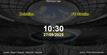 Palpite e análise do jogo Belshina vs FC Slonim pela Pershaya Liga