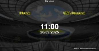 Palpite e análise do jogo Bissen vs UNA Strassen pela Bgl Ligue