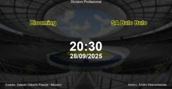 Palpite e análise do jogo Blooming vs SA Bulo Bulo pela Division Profesional