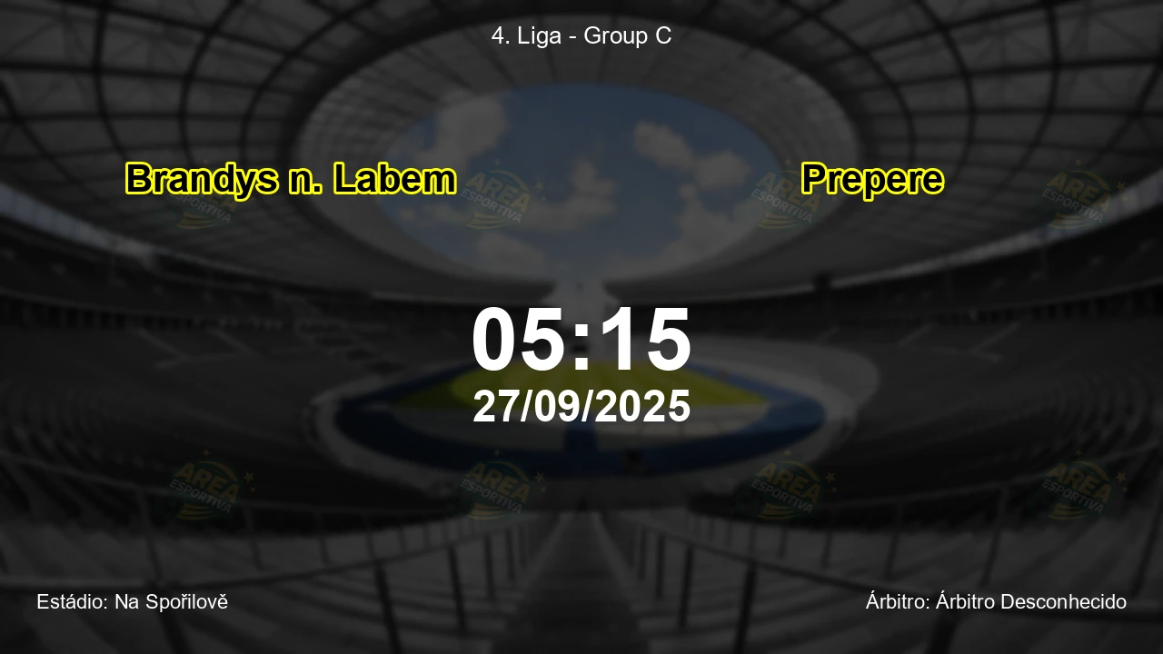Palpite e análise do jogo Brandys n. Labem vs Prepere pela 4. Liga - Group C