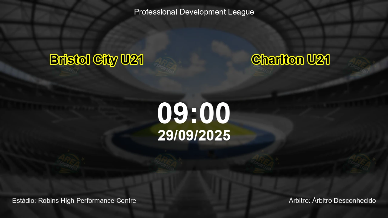 Palpite e análise do jogo Bristol City U21 vs Charlton U21 pela Professional Development League