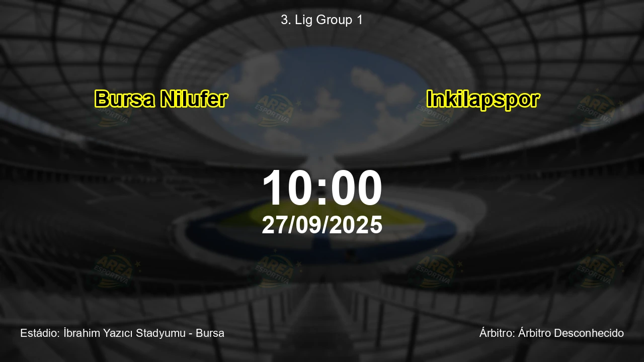 Palpite e análise do jogo Bursa Nilufer vs Inkilapspor pela 3. Lig Group 1