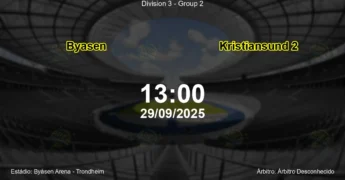 Palpite e análise do jogo Byasen vs Kristiansund 2 pela Division 3 - Group 2