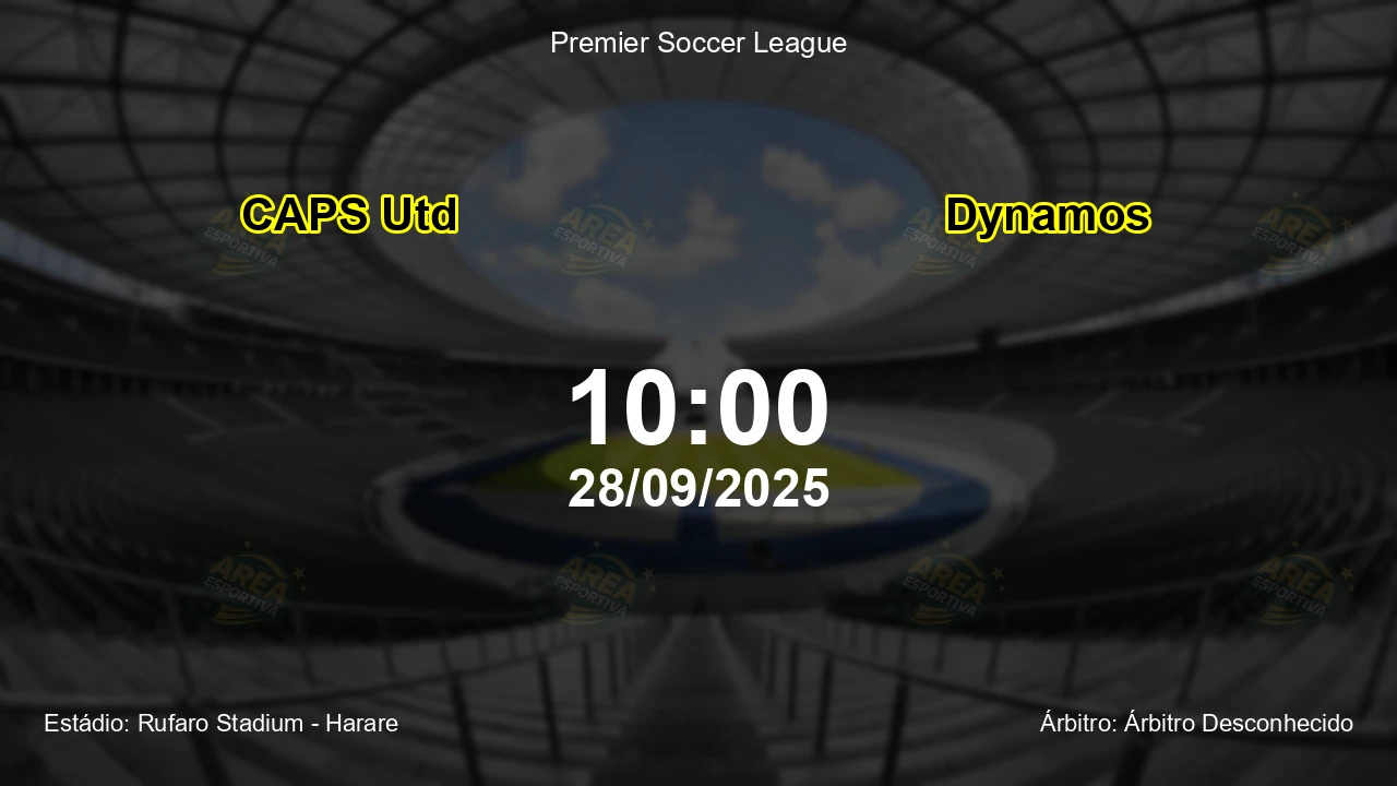 Palpite e análise do jogo CAPS Utd vs Dynamos pela Premier Soccer League