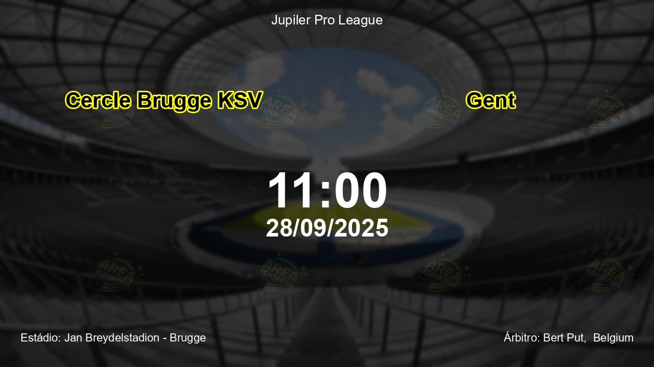 Palpite e análise do jogo Cercle Brugge KSV vs Gent pela Jupiler Pro League