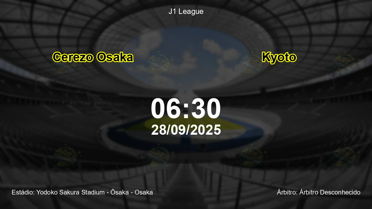 Palpite e análise do jogo Cerezo Osaka vs Kyoto pela J1 League