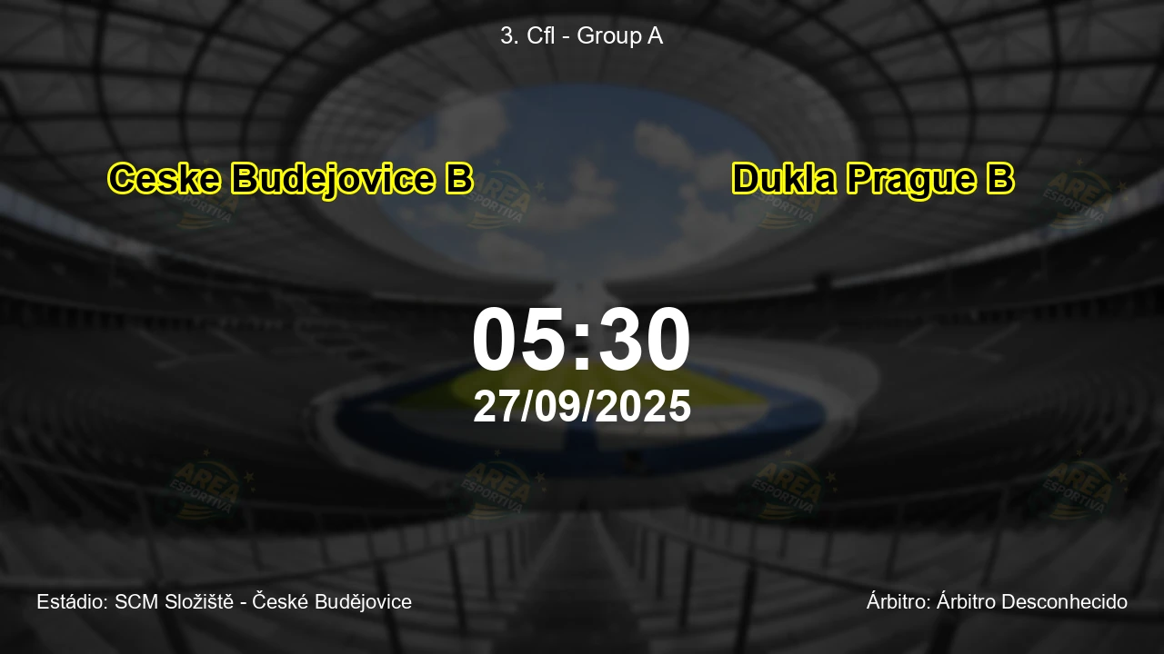 Palpite e análise do jogo Ceske Budejovice B vs Dukla Prague B pela 3. Cfl - Group A