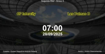 Palpite e análise do jogo CF Intercity vs Las Palmas B pela Segunda Rfef - Group 5