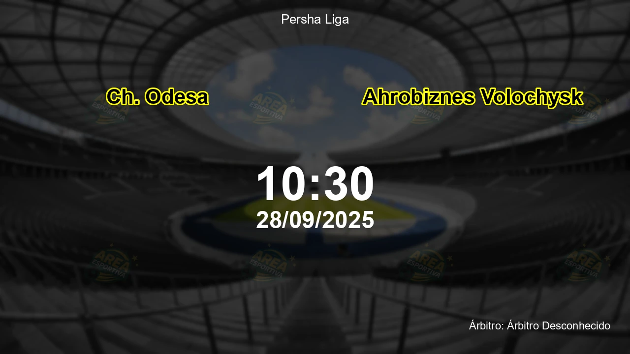 Palpite e análise do jogo Ch. Odesa vs Ahrobiznes Volochysk pela Persha Liga