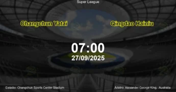 Palpite e análise do jogo Changchun Yatai vs Qingdao Hainiu pela Super League